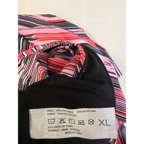 Bikinix Women's Swimsuit Two Piece Tank Red Black Bikini Bottom Size XL NEW NWT - Picture 11 of 11